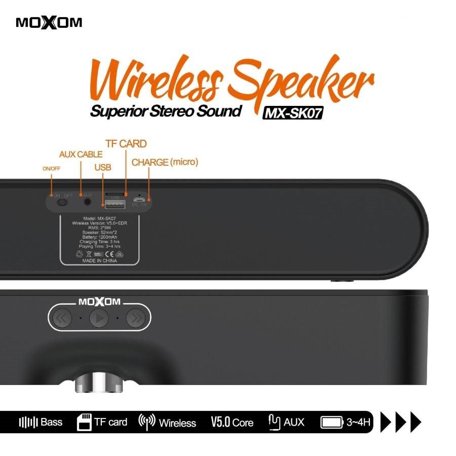 Moxom Mx Sk Superior Stereo Sound Wireless Speaker Cme Distribution