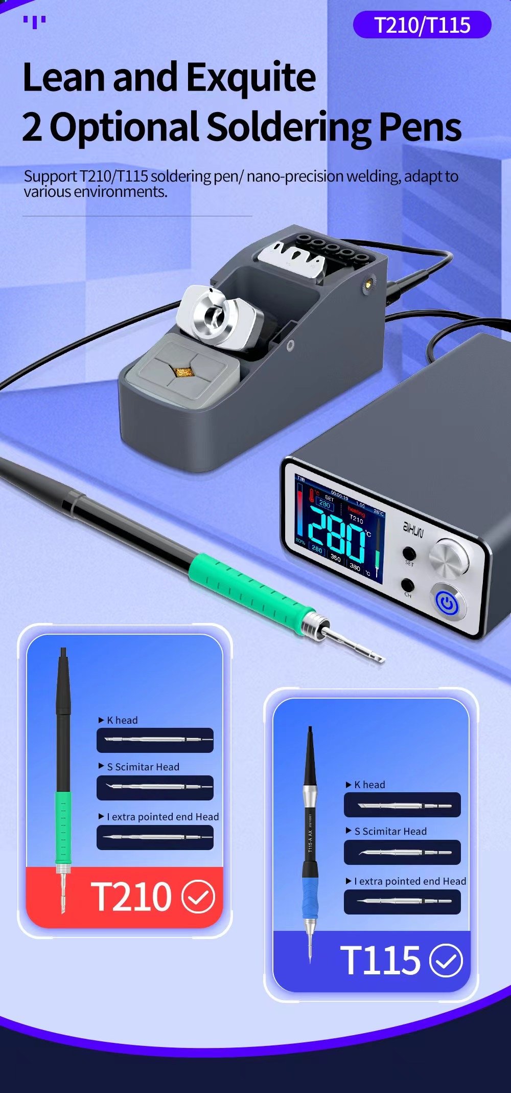 Aixun T B Intelligent Soldering Station With T Handle Welding